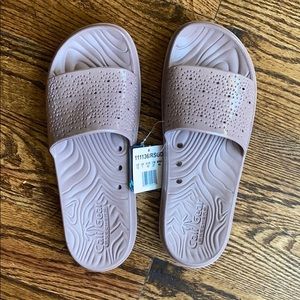 Skechers Cali Gear Sizzling Slide Rose Gold Sz 10